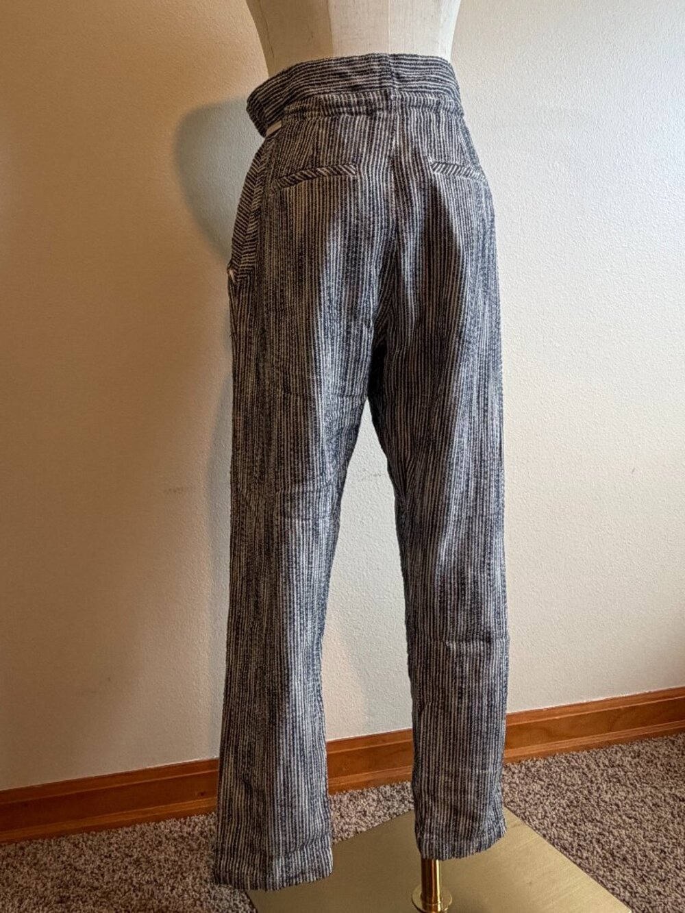 Free People Light at Sunrise Indigo Blue Crop Pants - Size 6 - Picture 6 of 12